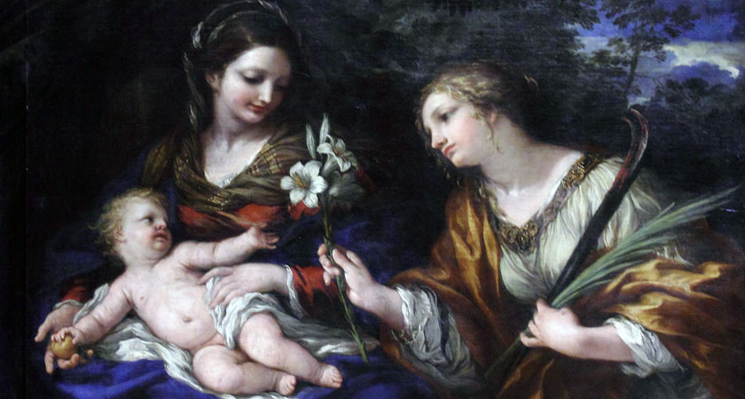 聖母子と聖マルティナ［部分］（ピエトロ・ダ・コルトーナ画）
